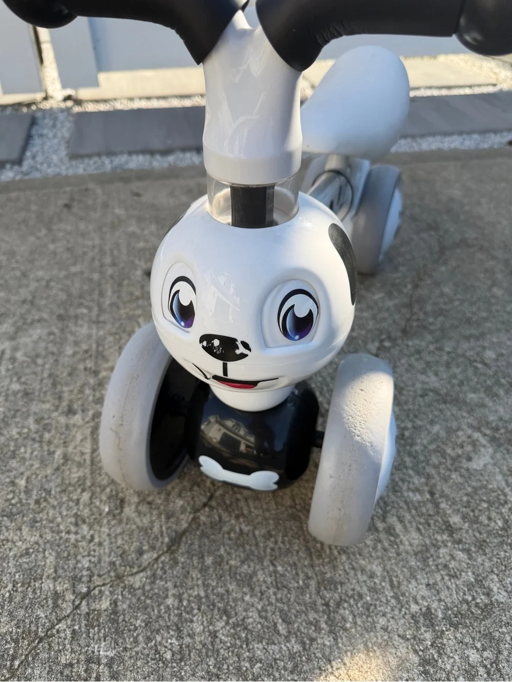 Toddler Kids Dalmatian Dog Ride-On Balance Bike Trike Tricycle- Black & White